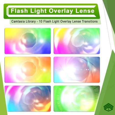 10 کتابخانه آماده ترانزیشن جلوه‌های نوری رنگارنگ با ترکیبی از شاترهای دوربین عکاسی