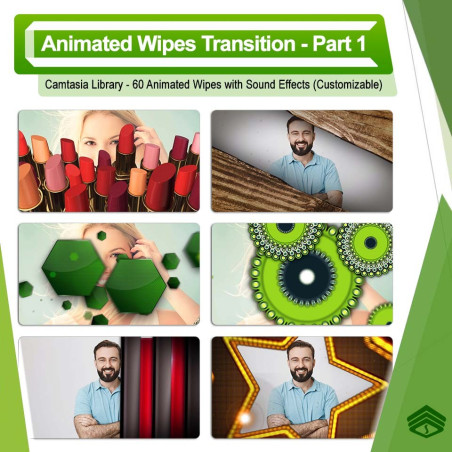 پارت یک مجموعه Animated Wipes Transition شامل 60 وایپ زیبا
