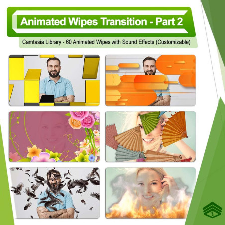 پارت دو مجموعه Animated Wipes Transition شامل 60 وایپ زیبا