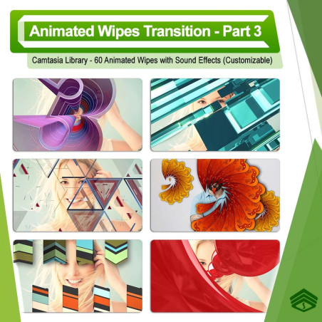 پارت سه مجموعه Animated Wipes Transition شامل 60 وایپ زیبا