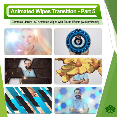 پارت پنج مجموعه Animated Wipes Transition شامل 60 وایپ زیبا