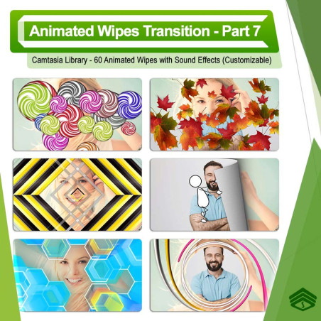پارت هفت مجموعه Animated Wipes Transition شامل 60 وایپ زیبا