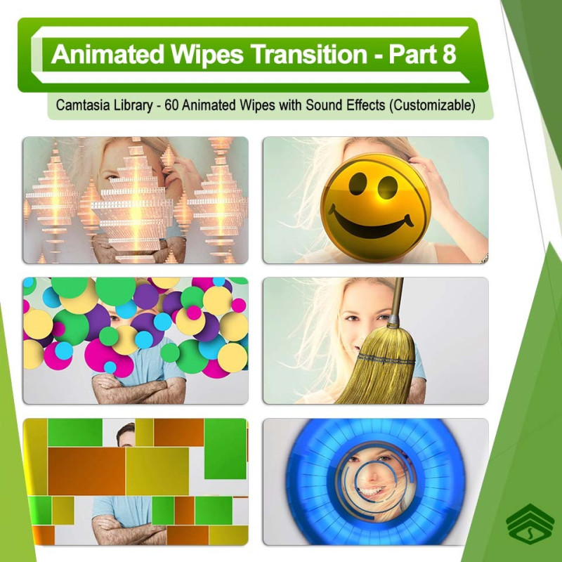 پارت هشت مجموعه Animated Wipes Transition شامل 60 وایپ زیبا