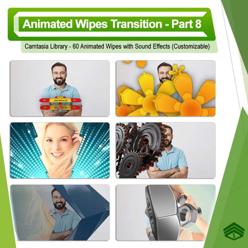 پارت هشت مجموعه Animated Wipes Transition شامل 60 وایپ زیبا