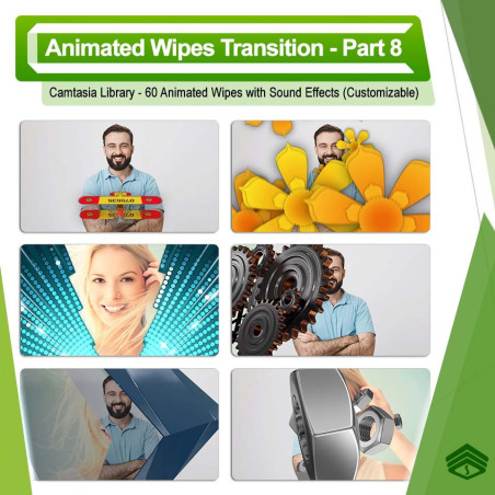 پارت هشت مجموعه Animated Wipes Transition شامل 60 وایپ زیبا