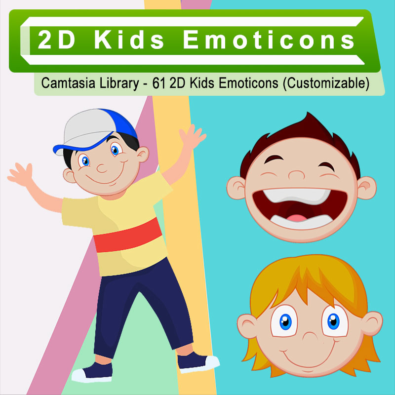 2D Kids Emoticons
