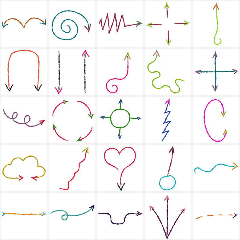 Crayon Style Arrows