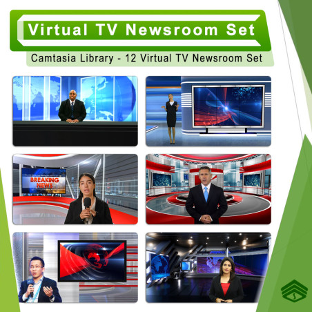 Virtual TV Newsroom Set