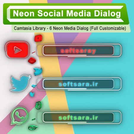 Neon Social Media Dialog