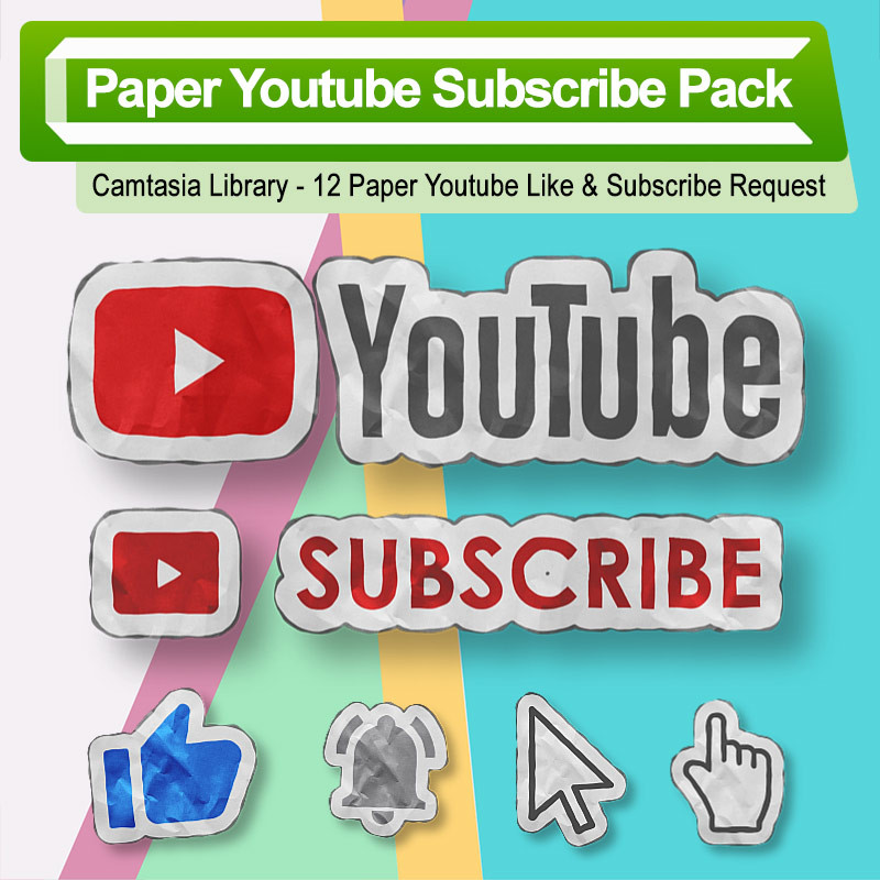 Paper Youtube Subscribe Pack