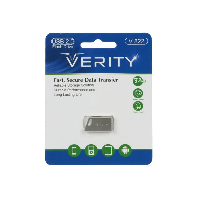 فلش مموری فلزی وریتی مدل V822 ظرفیت 32 گیگابایت